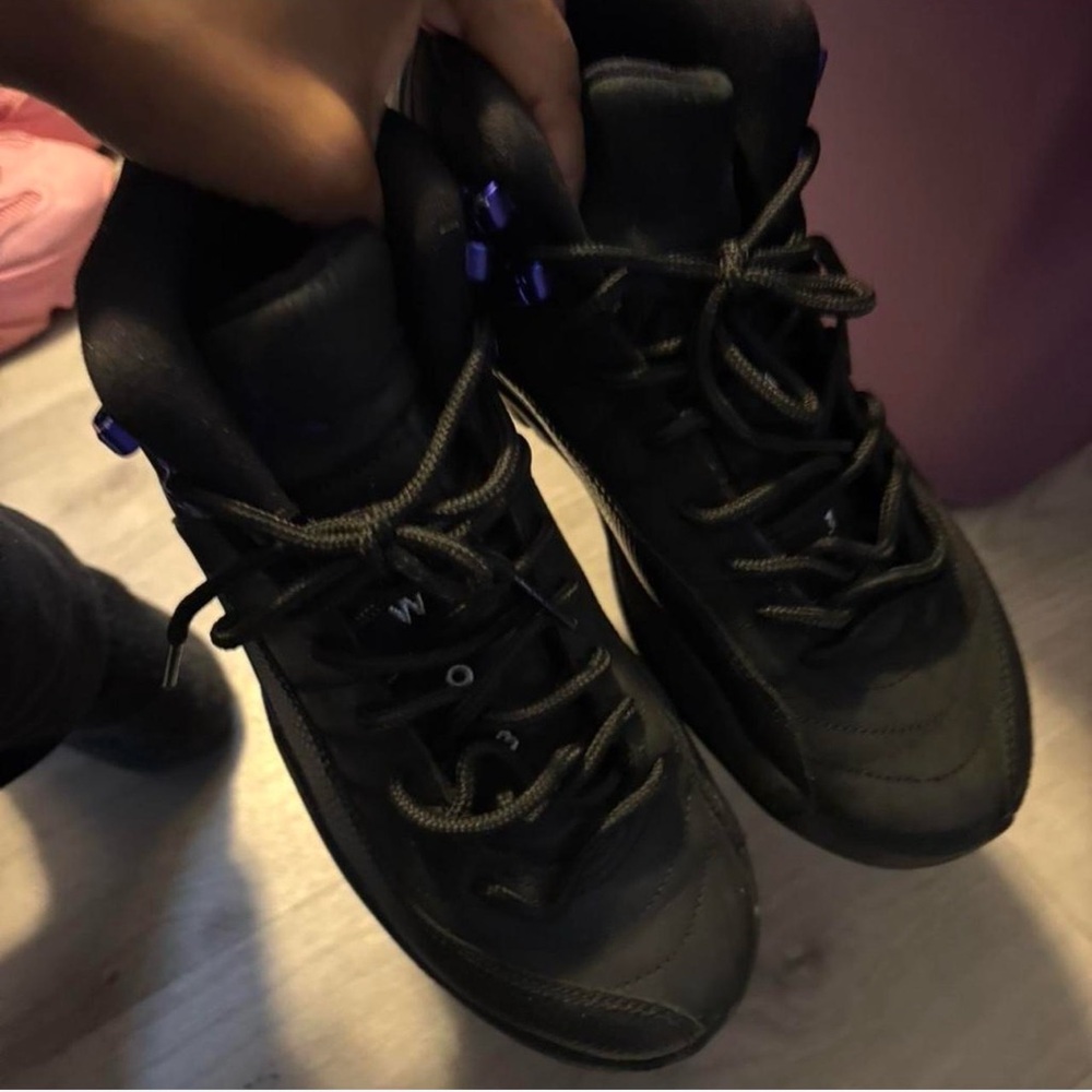 Jordan Kids Sneakers Black with Purple Accents